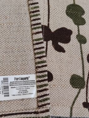 Pier 1 Green and Brown Botanical Table Placemat